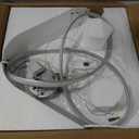 Modern LED Pendant Light Fixture Contemporary Ring Chandelier Nickel with 3000K-6000K Dimmable Remote Control and 79in Height Adjustable for Foyer Living Room Bedroom Dining Room