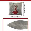 Vintage Christmas Throw Pillow Cover 18x18  Retro Girl Mailbox Holiday Cushion Case with Snowflakes and Gifts  Classic Decorative Farmhouse Accent for Couch or Living Room Decor