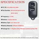 MechanMagic Key Fob Remote Replacement Fits for Toyota 4Runner 1999-2009/SCION XB/Highlander/RAV4 2001-2007/FJ CRUISER/PRIUS/CELICA/TUNDRA/HYQ12BBX HYQ12BAN Keyless Entry Remote Control