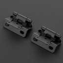 Ravinte 10 Pack 5 Pairs Semi-Overlay 1/2 inch Self-Closing Face Frame Cabinet Hinges Matte Black Half Wrap-Around Kitchen Door Hinges Face Mount Cabinet Hardware