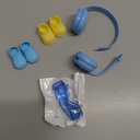 Mini Earphones for 17cm (6.7in) Dolls, Headphones for Doll Clothes Accessories, Mini Glasses Shoes Clothes Accessories (Blue 3 Pcs)