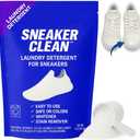 Sneaker Cleaner Kit, Shoe Cleaner for White & Colored Sneakers, Stain Remover, Deodorizer Powder, Washing Machine Safe
