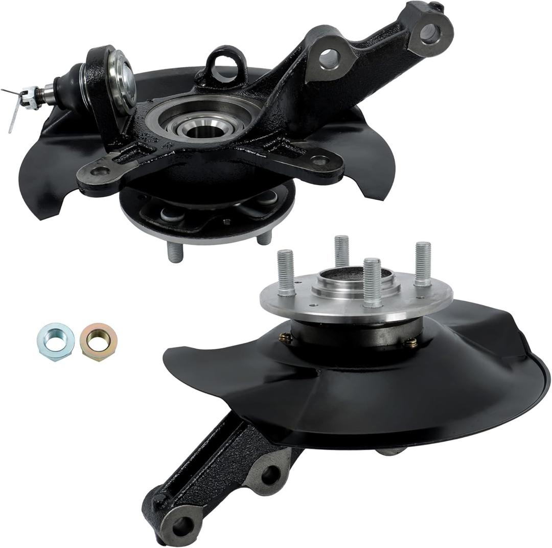 Pair of Front Wheel Hub Bearing Steering Knuckle Assembly 698-494 698-495 Replacement for Honda Civic 2003-2005 1.7L