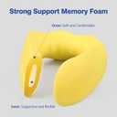 Cozyhealth Travel Neck Pillow for While Sleeping on Airplane, Memory Foam Comfort Travel Pillow, Gently Neck Head Support Sleeping Rest, Airplane Car and Home Use (Large)