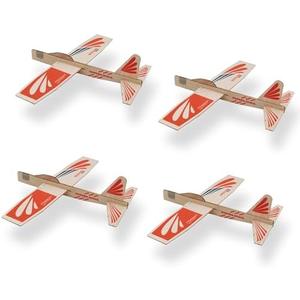 Barsha Space Balsa Wood Airplane Toys Set | Wooden Airplane Kits | 4 Balsa Wood Glider Planes, Model Toy Airplane Kits | Classic Toys for Children