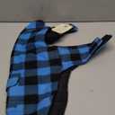 ASENKU Dog Winter Coat, Fleece Doggie Jacket Plaid Reversible Vest Waterproof Windproof Cold Weather Clothes for Small Medium Large Dogs (L, Blue)