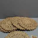 Handmade Round Woven Placemats Set of 6 – Natural Corn Husk Woven Place Mats – Heat Resistant, Non-Slip Wicker Table Mats – Rattan Round Placemats – for Dining, Weddings, Christmas & New Year Decor