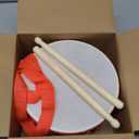 Kids Drum Set,8 in Wooden Toy Drum Set,Educational Baby Musical Toys Drum with Adjustable Strap 2 Drumsticks,Sensory Musical Instrument Drum Toy for Toddler Boys & Girls Gift(Red)