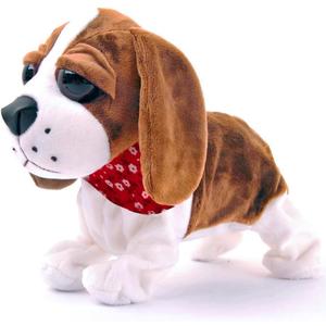 Liberty Imports Cute Interactive Puppy Dog Plush - Animated Walking Barking Sitting Electronic Toy Pet with Sound and Touch Control - Animal Companion for Kids
