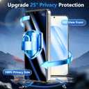2 Pack for Samsung Galaxy S25 Plus Privacy Screen Protector Tempered Glass, Fingerprint Unlocking, 25 Anti Spy, Full Coverage, Case Friendly, Easy Installation, Compatible with Galaxy S25+