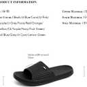 FUNKYMONKEY Womens Bathroom Shower Slippers Indoor Home Beach Non Slip Sandal (Black)