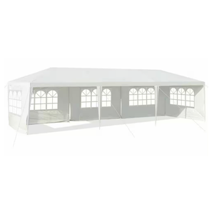 10 ft. x 30 ft. White Party Wedding Tent Canopy Heavy-Duty Pavilion 5 Sidewall