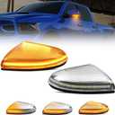 BORDAN LED Ram Side Mirror Turn Signal Puddle Light fit for Dodge Ram 1500 2009-2018, Plug and Play Front Mirror Side Marker Lamp for Ram 2500 3500 2010-2018 Bulb Lens, Pack of 2