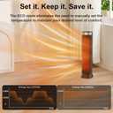 Space Heater for Indoor Use with Remote - 70 Oscillating Tower Electric Heater, 24 Inchs, 12H Timer, 1500W Quiet PTC Ceramic Heating with Thermostat, Fast Safety Heat for Office, Home, Bedroom