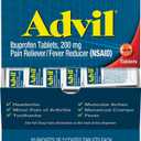 Advil Pain Reliever and Fever Reducer, Pain Relief Medicine with Ibuprofen 200mg for Headache, Backache, Menstrual Pain and Joint Pain Relief - 50x2 Coated Tablets