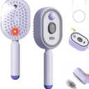 Electric Steam Brush, Rechargeable Detangling Straightener (Purple) | Rechargeable, Detangling Straightener, Smooths Frizz & Static, Nourishes Hair, Portable Travel Design for All Hair Lengths
