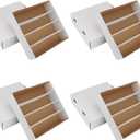 Collector Card Storage Box 3120 Count Trading Cards Box White Sports Card Boxes Card Sorting Tray Card Sleeve Cases Card Collection Trading Card Storage Box for Soccer Basketball Cards (4 Set) (4 Pack)