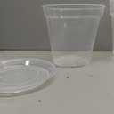 Clear Plastic Plant Pots, Transparent Multiple Sizes For Orchids Houseplants With Trays 9" tall