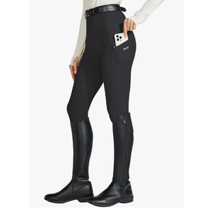 Willit Women's Horse Riding Pants Knee-Patch Equestrian Breeches Horseback Schooling Tights Zipper Pockets  Medium