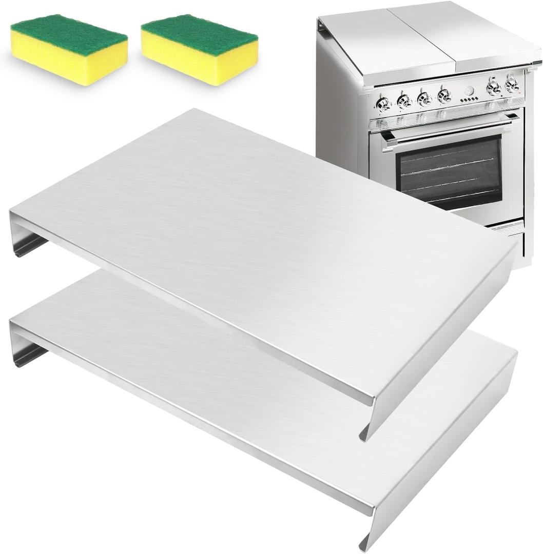 Gas Noodle Board Stove Cover: Mineye 2 IN 1 Gas Stove Top Cover Stainless Steel, Gas Stove Cover Board for Gas and Electric Stove Range Expanding Kitchen Space, Single Size 15"x 22"x3