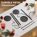 Christmas Tree Topper, 35.4'' Triple Topper Candle Holder, 3 Tier Black Candle Holder for Christmas Tree, Light up for Indoor Bedroom Kitchen Decorations