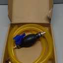 Gasoline Transfer Pump - Fuel Transfer Pump, Gas Pump Portable Hand Fuel Siphon Pump, Oil, Diesel, Water, Liquid, Fluid, High Flow 10 Ft Siphon Hose for Gasoline (Yellow)