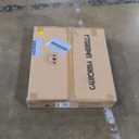 California Umbrella 50 lbs. Round Concrete Weighted Powdercoated Steel Umbrella Base, White Frame
