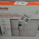 Beurer UWB55 Heated Mattress Pad with 8 Temperature Settings & Ultra-Soft Fleece, 59" x 31.5", Electric Bed Warmer with Overheat Safety Features, Fast Heating, Machine Washable