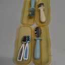 2 x KINGSTONE Toddler Utensils Set with Case, 18/10 Stainless Steel Kids Silverware - Children Safe Small Fork & Spoon, Food-Grade Toddler Dishes, Mirror Polished, Dishwasher Safe