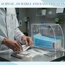 Leinuosen Clear Acrylic Sterilization Pouches Rack Organizer Wall Mount Dispenser Holder for 3.5 x 10 Inch Sterilization Pouches