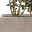 Kante 18.5" H Tall Rectangular Concrete Planters, Outdoor Indoor Lightweight Plant Pots with Drainage Hole and Rubber Plug, Modern Style for Home Garden Patio, Weathered Concrete