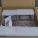 Clear Plastic Storage Bins with Dividers for Fridge Pantry Organizers and Storage Containers, 3 Pack Large Acrylic Stackable Sturdy Storage Boxes for Home Edit and Cabinet Organizers C6-2