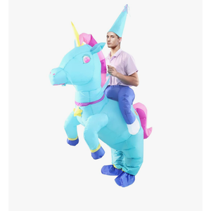 Inflatable Costume, Halloween Costumes Men Women Unicorn Rider, Blow Up Costume for Unisex Godzilla Toy…
