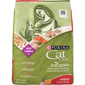 Purina Cat Chow Naturals With Added Vitamins, Minerals and Nutrients Dry Cat Food, Naturals Original - 13 lb. Bag