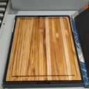 Sonder Los Angeles, Large Teak Wood Cutting Board for Kitchen with Juice Groove, Reversible Charcuterie Butcher Block 18x14x1.25 in 