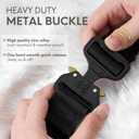 1.5’’ Wide Tactical Large Dog Collar with Airtag Holder (Black, L)