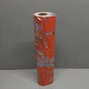 FunStick 17.5x354 Floral Wallpaper Peel and Stick Vintage Burnt Orange Wallpaper Stick and Peel Orange Floral Contact Paper for Cabinets Walls Renter Friendly Flower Wallpapers for Girls Kids Bedroom
