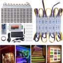 VEVOR SCDYKDMMKD5004072V1 111PCS LED Storefront Lights  41 ft  LED Module Lights  5050 SMD 3-LED RGB Color Changing Window Lights with Remote Control for Business Store Window Advertising Letter Signs  IP68 Waterproof
VEVOR SCDYKDMMKD5004072V1 b04075