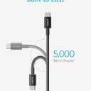 Anker USB C to USB C Cable, 2-Pack 6 FT (1.8 m) Type C 100W Charger Cord, Fast Charging for iPhone 17 Series, MacBook Pro 2020, Pixel, and More (Black, Not for Video Output)