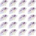 LYART 20PCS Delicate Cherry Blossom Design Silk Folding Hand Fan Wedding Favors Gifts,Fan Girls, Ladies, Church Wedding Gift, Party Favors, DIY Decoration Music Festival, Party, Parade