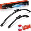 A-Premium 28"+18" Windshield Wiper Blades Compatible with Tesla Model S 2012-2024 - TLP Connector, All-Season Wipers with Wear Indicator & Towel, Left and Right (Pack of 2)