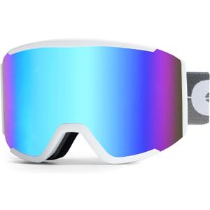 Ski Goggles For Men Women,Anti Fog UV Protection Snowboard Goggle for Adult Youth,Snow Goggles Over Glasses