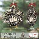 2 x Mechanic Ornament 2025 - Mechanic Christmas Ornaments, Car Christmas Ornament, Gifts for Mechanics, Men, Husband - Wooden Tool Ornaments for Xmas Decorations