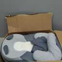 Baby Feeding Pillow, Anti Overflow Feeding Pillow for Reducing Spit-Up, Safety Nursing Pillow, Baby Lounger Reflux Wedge Breastfeeding, Removable top and Bottom