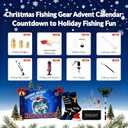 Fishing Tackle Advent Calendar 2025 for Men Teen Boys - 24 Days Christmas Countdown with Lures, Tackle, Tools - Surprise Christmas Fishing Tackle Box Xmas Gifts for Fisherman, Dad, Husband, Boyfriend