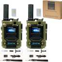2Pcs 4G Walkie Talkie for Adults,Long Range 4G 1000 Mile Rechargeable Two-Way Radios 3-Day Battery Runtime Ideal for Hiking,Camping,Work,and Emergency Use Portable Two-Way Outdoor Radio(SIM Card)