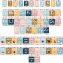 61Pcs Boho Alphabet Number Bulletin Board Set for Classroom Wall Decoration Boho Manuscript ABC Letter Lines Poster Cards for Teachers Must Haves Back to School Preschool Kindergarten Decor