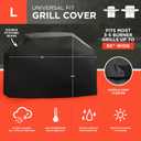 Mr. Bar-B-Q Universal Fit Grill Cover, Waterproof, Weather Resistant, Anti-UV (65" L x 20" W x 45" H)