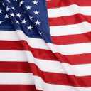 ANLEY EverStrong Series American US Flag 5x8 Foot Heavy Duty Nylon - Embroidered Stars and Sewn Stripes - 4 Rows of Lock Stitching - US National Banner Flags with Brass Grommets 5 X 8 Ft