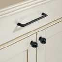 LIMUR 15 Pack 5 Inch (128 mm) Hole Center Matte Black Cabinet Pulls - Solid Zinc Alloy Kitchen Cabinet Handles, Drawer Pulls,Drawer Handle, Wardrobe & Dresser Handles,Cupboard Hardware
